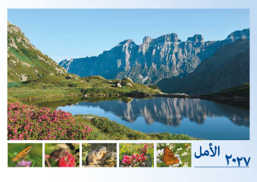 Calendrier mensuel „Espoir“ Allemand - Arabe 2027